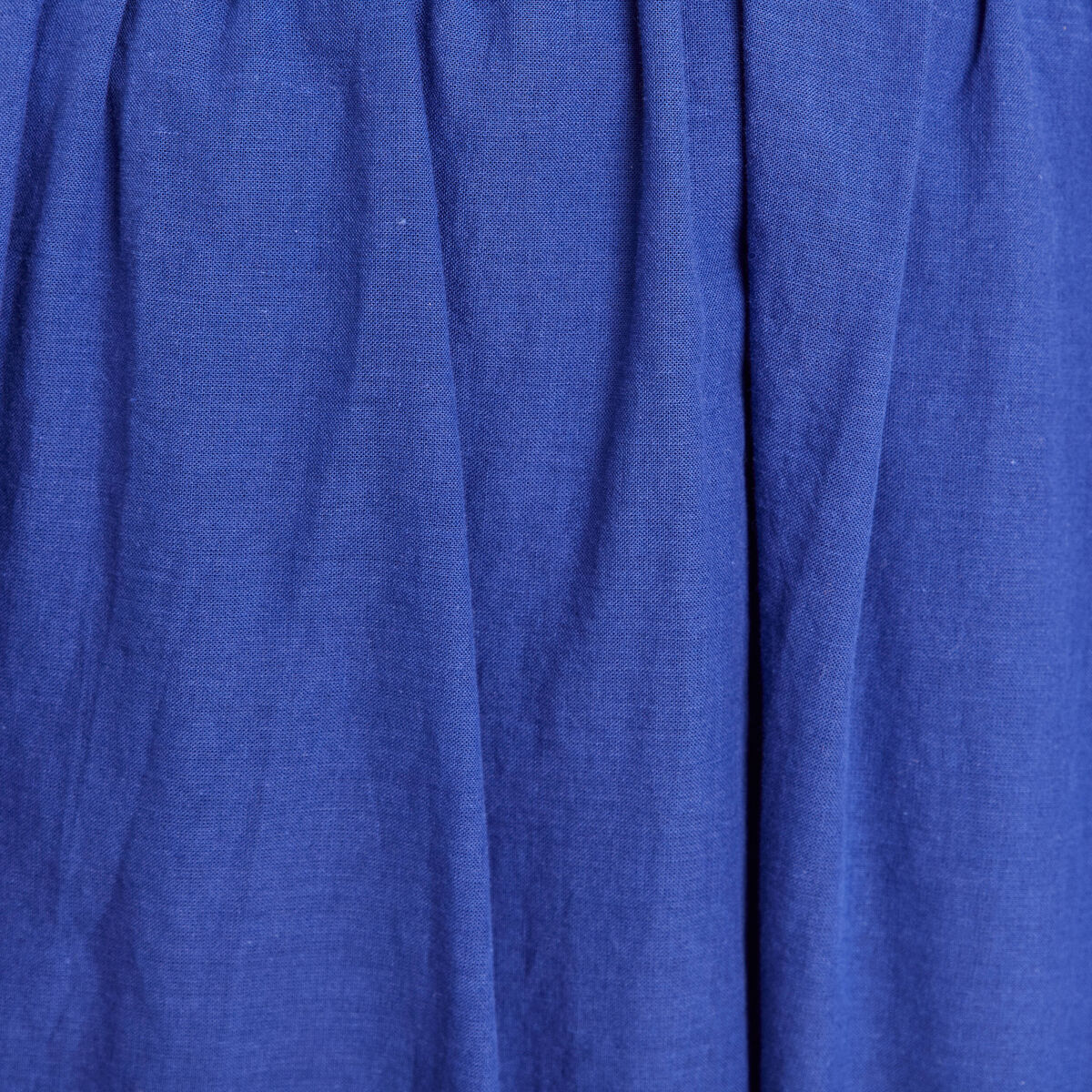 Jupe taille haute doubl&eacute;e avec broderie bleu fonc&eacute; femme