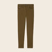 Pantalon léger taille standard 7/8ème vert kaki femme