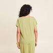 T-shirt manches courtes vert olive femme
