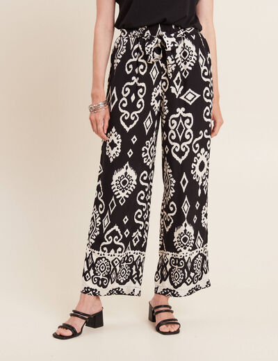 Pantalon flou noir femme