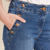 Jean droit 7/8ème à pont denim stone femme