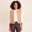 Gilet sans manches marron femme