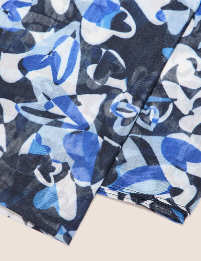 Foulard bleu femme