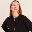 Gilet doubl&eacute; col chemise noir femme