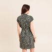 Robe droite zipp&eacute;e vert femme