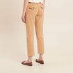 Jean ajusté 7/8ème marron clair femme