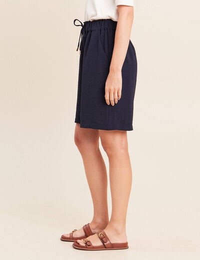 Bermuda bleu fonc&eacute; femme