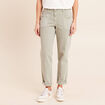 Jean coupe mom 7/8&egrave;me vert clair femme