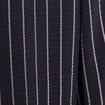Veste droite longue manches 3/4 doubl&eacute;e bleu fonc&eacute; femme