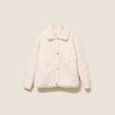 Doudoune r&eacute;versible aspect polaire ivoire femme