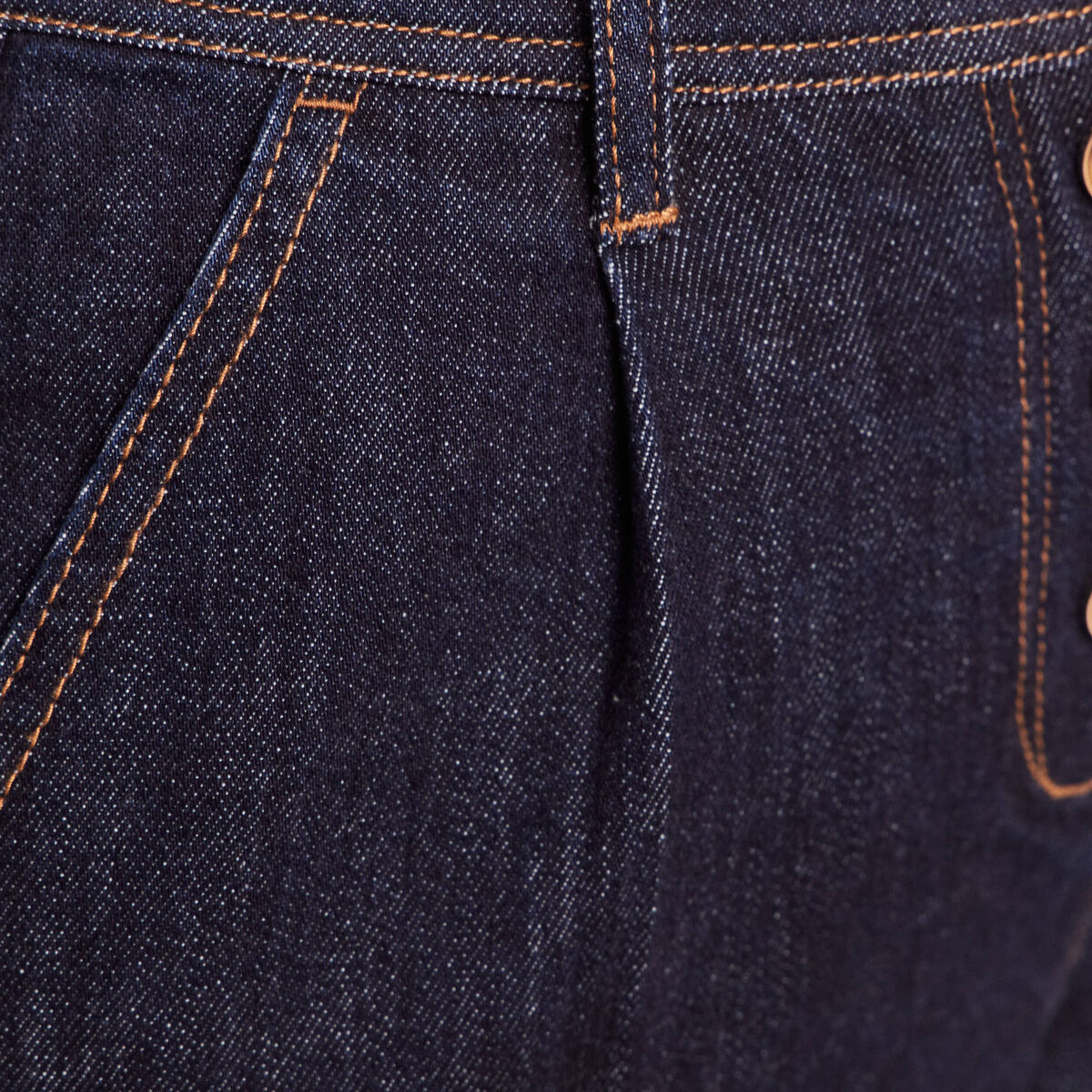 Jean coupe barrel 7/8&egrave;me denim brut femme