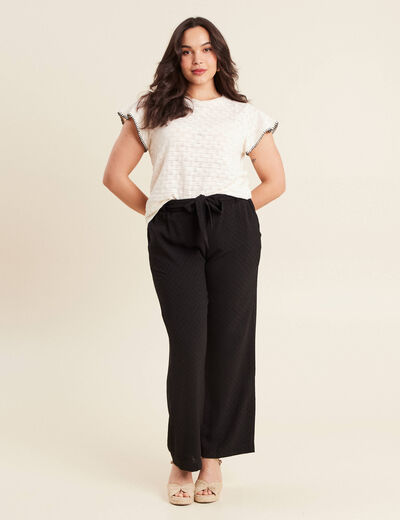 T-shirt manches courtes ecru femme