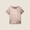 T-shirt manches courtes couleur cuivre femme