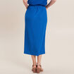 Jupe longue fourreau bleu electrique femme