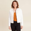 Blouson ajusté boutonné ecru femme