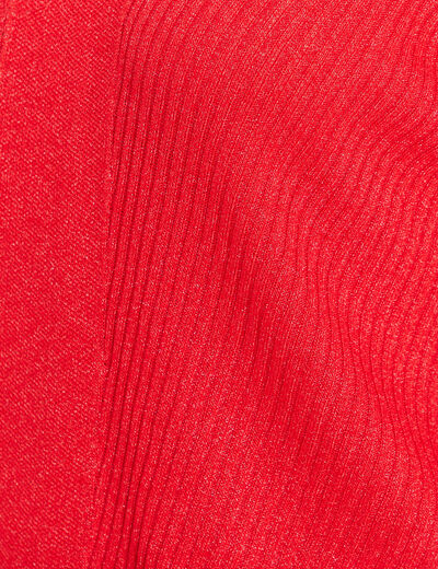 Pull à manches courtes rouge femme