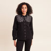 Chemise en jean manches longues noir femme