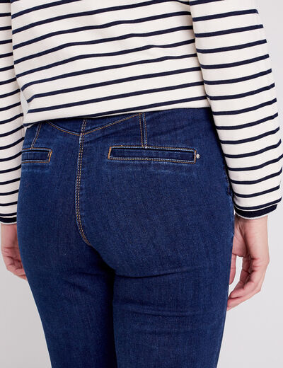 Jean bootcut taille haute denim stone femme