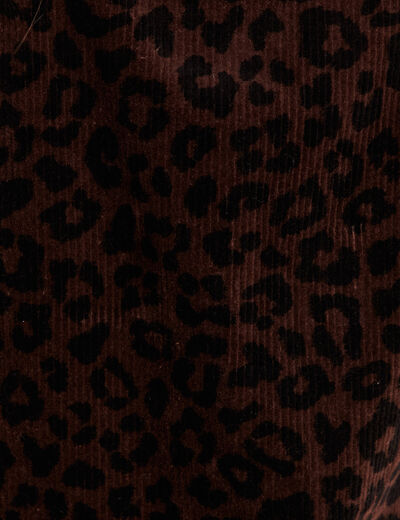 Robe droite courte sans manches velours marron cognac femme