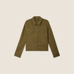 Veste boutonnée vert olive femme