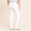 Jean coupe droite taille haute blanc femme