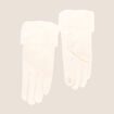 Gants en fausse fourrure sable femme
