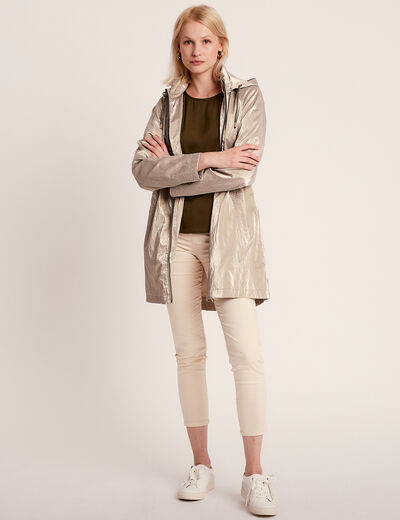 Pantalon ajusté ivoire femme