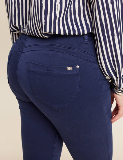 Jean magique L'Unique coupe ajust&eacute;e bleu marine femme