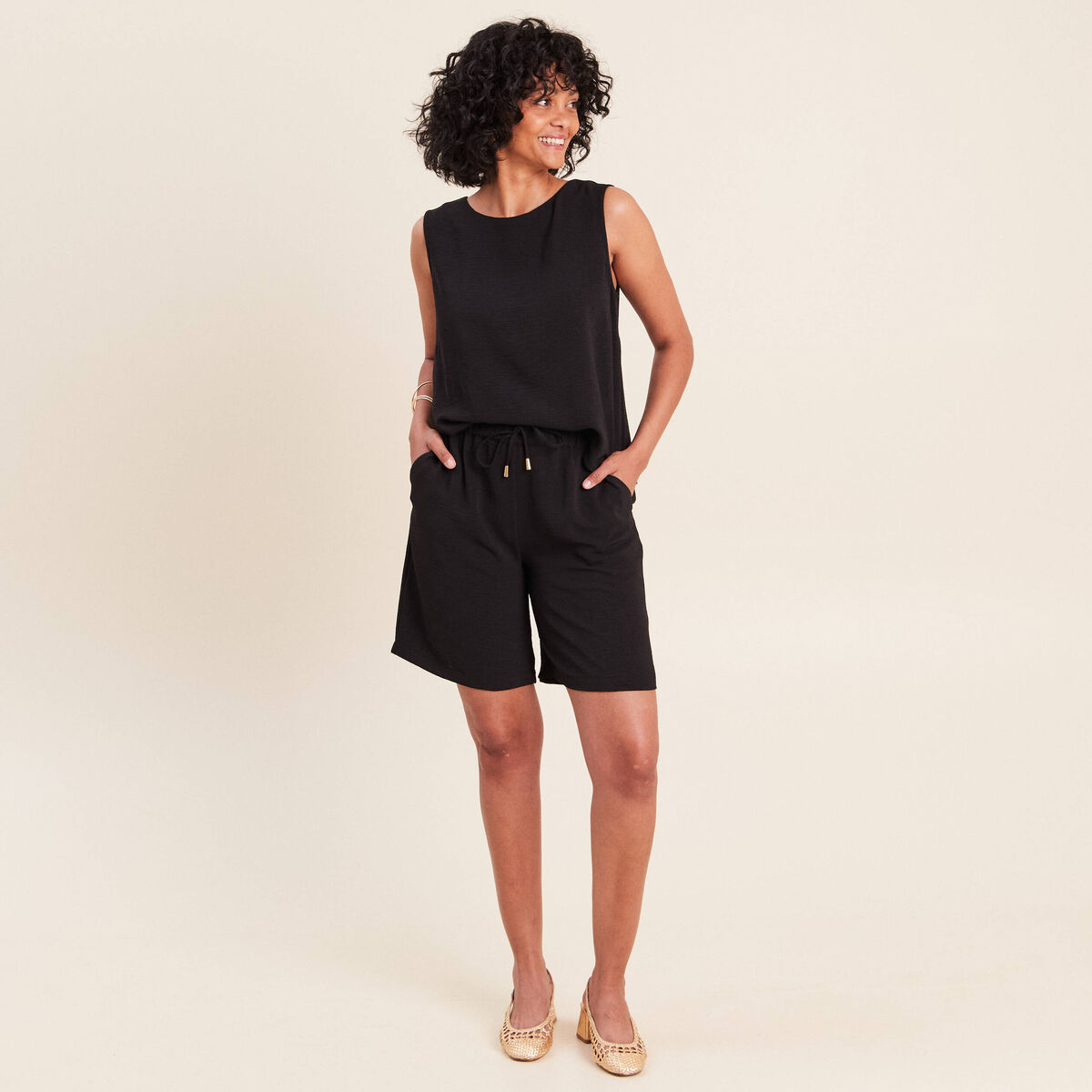Bermuda noir femme