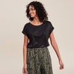 T-shirt manches courtes noir femme