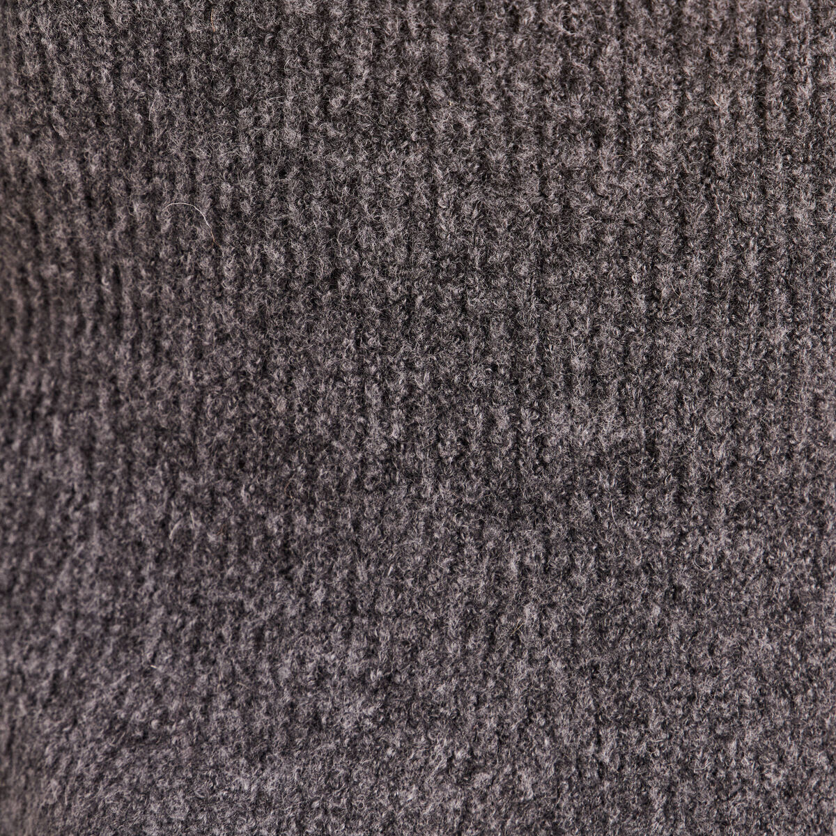 Pull col rond gris clair femme