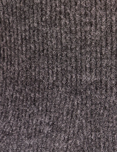Pull col rond gris clair femme
