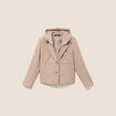 veste cintr&eacute;e doubl&eacute;e avec capuche beige femme