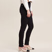 Pantalon léger taille haute long noir femme
