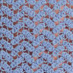 Pull manches courtes ajouré bleu ciel femme
