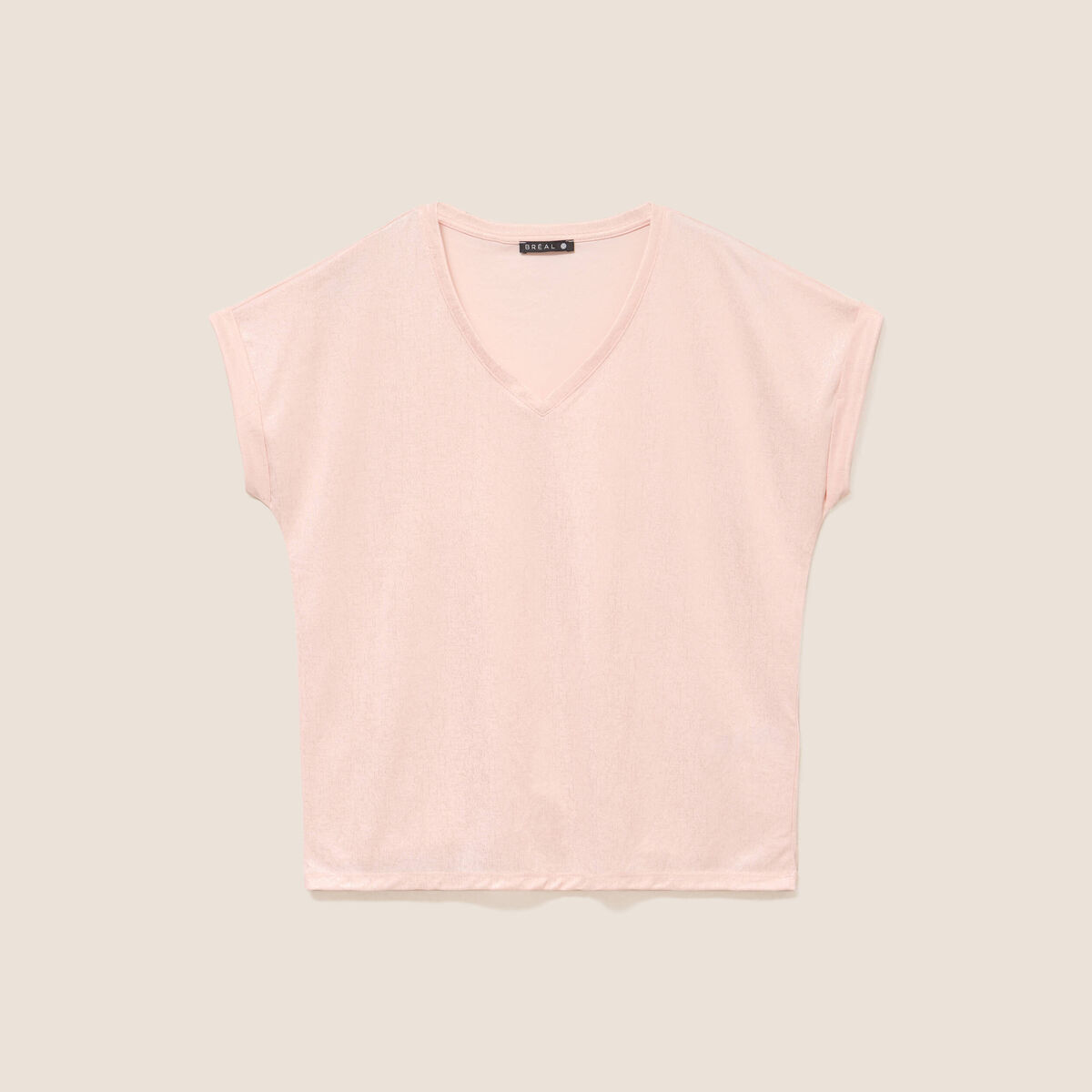 T-shirt manches courtes vieux rose femme