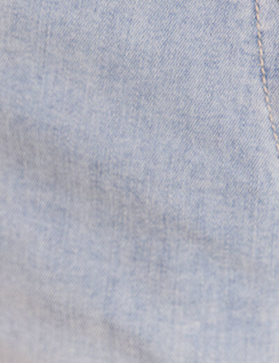 Bermuda ajust&eacute; denim double stone femme