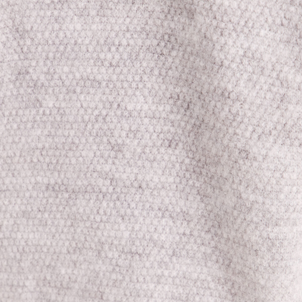 Pull bi-mati&egrave;re col chemise gris clair femme