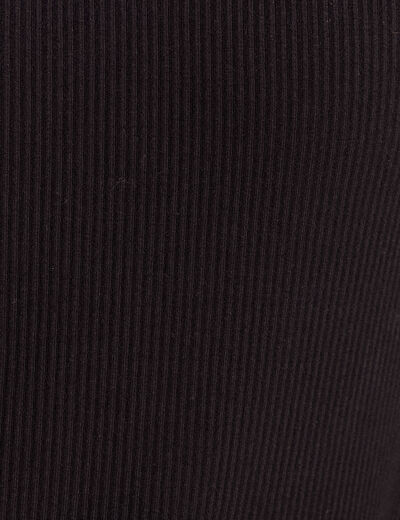 T-shirt cintr&eacute; col montant dentelle noir femme