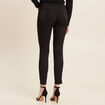 Pantalon ajusté détails strass noir femme