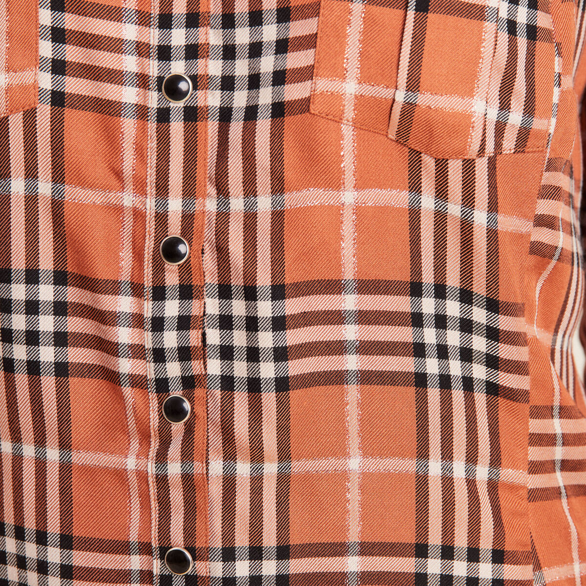 Chemise manches longues orange femme
