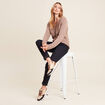 Pull manches longues taupe femme