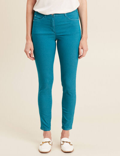 Pantalon léger taille standard 7/8ème vert femme