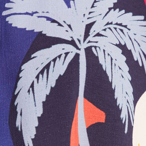 Chemise manches courtes nouée bleu femme