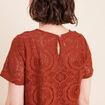 Robe 2 en 1 col rond marron fonc&eacute; femme