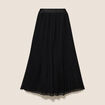 Jupe pliss&eacute;e doubl&eacute;e noir femme