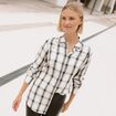 Tunique fluide col chemise blanc femme