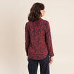 Chemise cintr&eacute;e manches longues bleu femme