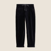 Pantalon coupe mom en velours noir femme