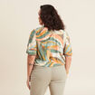 Blouse manches courtes multicolore femme